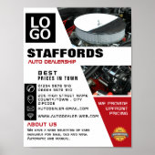 Kfz-Motor, Auto-Vertriebswerbung Poster (Vorne)