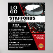 Kfz-Motor, Auto-Vertriebswerbung Poster (Vorne)