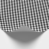 Kfz-Racing Schachtel schwarz-weiß Muster Geschenkpapier (Ecke)