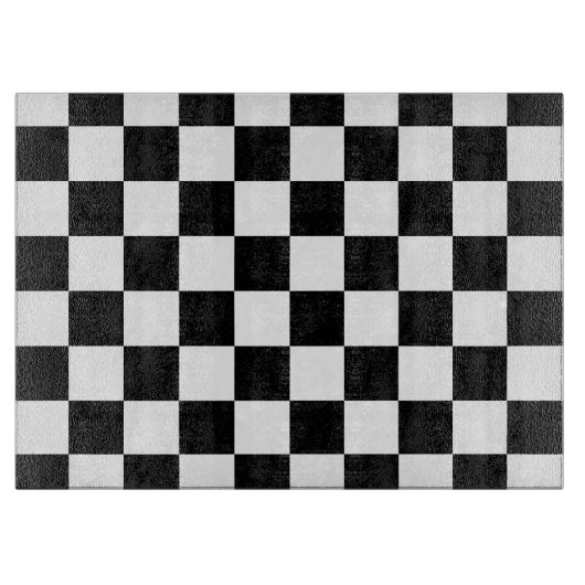 Kfz-Racing Schachtel schwarz-weiß Muster Schneidebrett (Vorderseite)