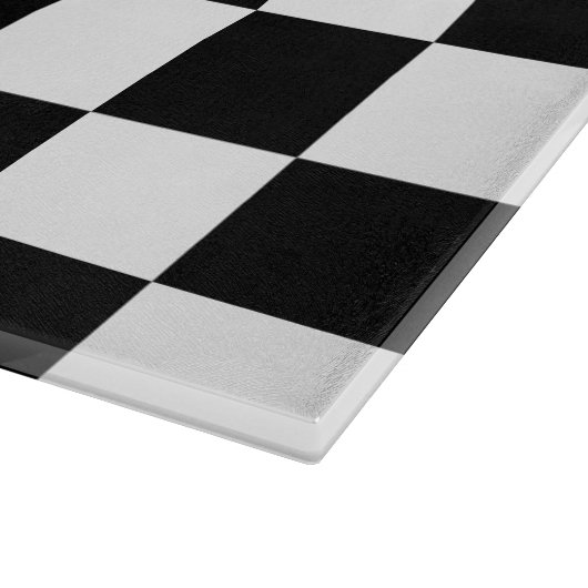 Kfz-Racing Schachtel schwarz-weiß Muster Schneidebrett (Ecke)