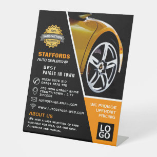 Kfz-Rad, Auto-Vertriebswerbung Sockelschild