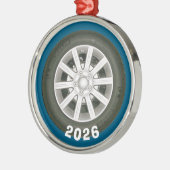 Kfz-Rad Ornament Aus Metall (Links)