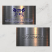 Kfz-Reparatur | Wrenches | Metallic Visitenkarte (Vorne/Hinten)