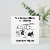 Kfz-Reparaturkarte Feiertagskarte (Stehend Vorderseite)