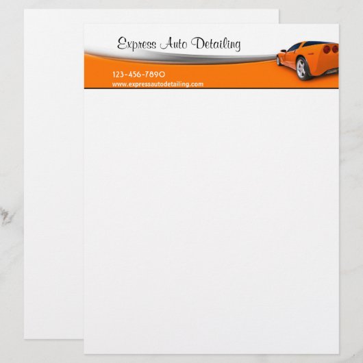 Kfz-Reparaturwerk Briefbogen (Vorne/Hinten)