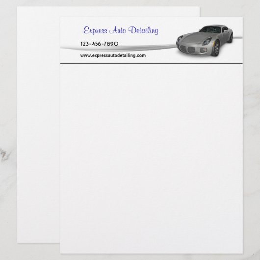 Kfz-Service Briefbogen (Vorne/Hinten)