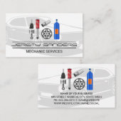 Kfz-Service und nach dem Inverkehrbringen | Mechan Visitenkarte (Vorne/Hinten)