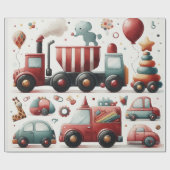 Kfz-Spielzeug-Umschlagpapier Geschenkpapier (Flach)