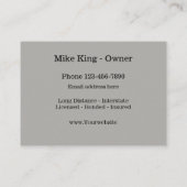 Kfz-Trägertransporte Visitenkarte (Rückseite)