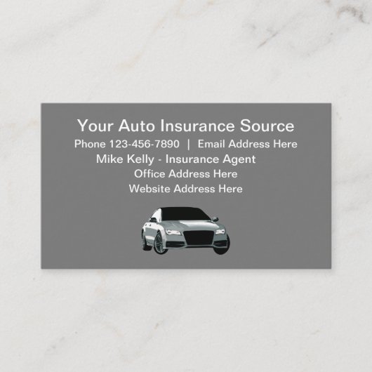 Kfz-Versicherungs-Agent Visitenkarte (Vorderseite)