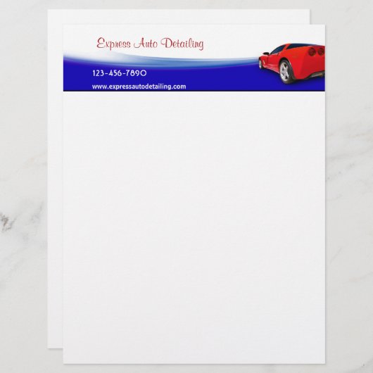 Kfz-Vertrieb Briefbogen (Vorne/Hinten)