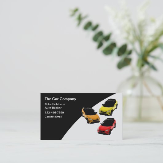 Kfz-Vertriebsmitarbeiter Visitenkarte (Stehend Vorderseite)