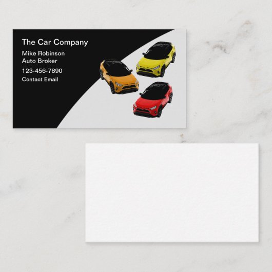 Kfz-Vertriebsmitarbeiter Visitenkarte (Vorne/Hinten)
