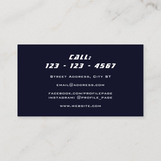 Kfz-Waschung inspiriert Visitenkarte (Rückseite)