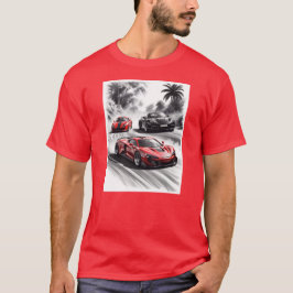 Kfz-Wettbewerb, Schwarz-weißer Hintergrund T-Shirt