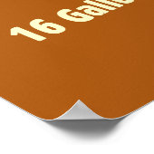 kg: 16 Gallonen flüssiges Glück Poster (Ecke)
