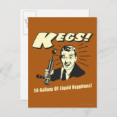 kg: 16 Gallonen flüssiges Glück Postkarte (Vorne/Hinten)