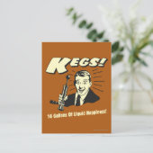 kg: 16 Gallonen flüssiges Glück Postkarte (Stehend Vorderseite)