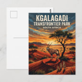Kgalagadi-Transfrontier-Park Südafrika Postkarte (Vorne/Hinten)