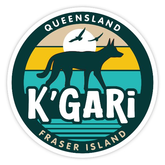K'Gari, Queensland Australien Sticker