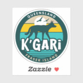 K'Gari, Queensland Australien Sticker (Blatt)