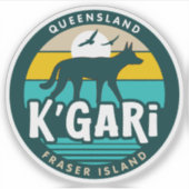 K'Gari, Queensland Australien Sticker (Vorderseite)