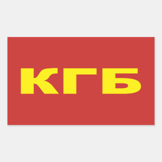KGB in russischen Stickern Rechteckiger Aufkleber