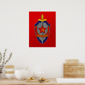 KGB-Schild auf Rot Poster (Küche)