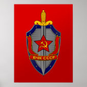 KGB-Schild auf Rot Poster (Vorne)