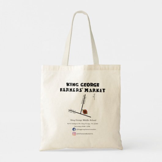 KGFM Totbeutel für vereinfachte Logos Tragetasche (Rückseite)