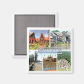 KH * Kambodscha - Angkor Wat - Phonom Penh Magnet (Vorderseite/Rückseite)