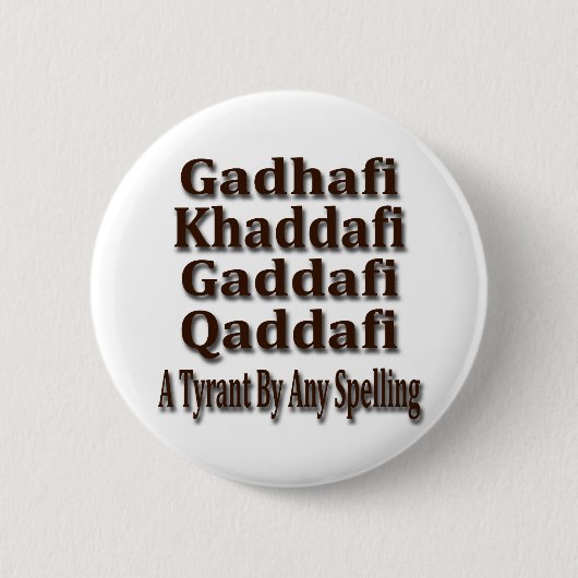 Khaddafi Qaddafi Ghadafi Button (Vorderseite)