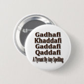 Khaddafi Qaddafi Ghadafi Button (Vorne & Hinten)