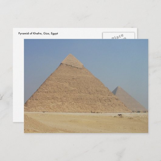 Khafre-Pyramide Postkarte (Vorne/Hinten)