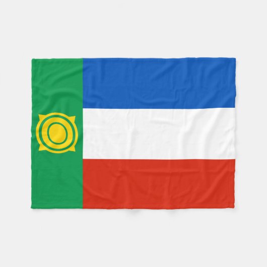 Khakassia Flag Fleecedecke (Vorderseite (Horizontal))