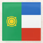 Khakassia Flag Glasuntersetzer (Vorderseite)