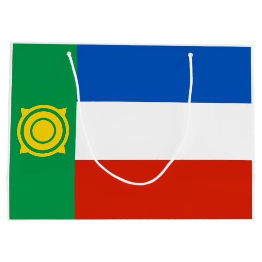 Khakassia Flag Große Geschenktüte (Rückseite)