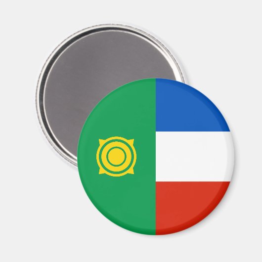 Khakassia Flag Magnet (Vorderseite/Rückseite)