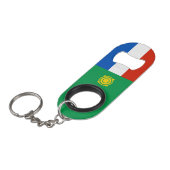 Khakassia Flag Mini Flaschenöffner (Vorderseite Schrägansicht)