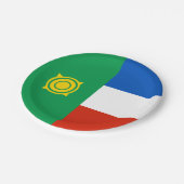 Khakassia Flag Pappteller (Schrägansicht)