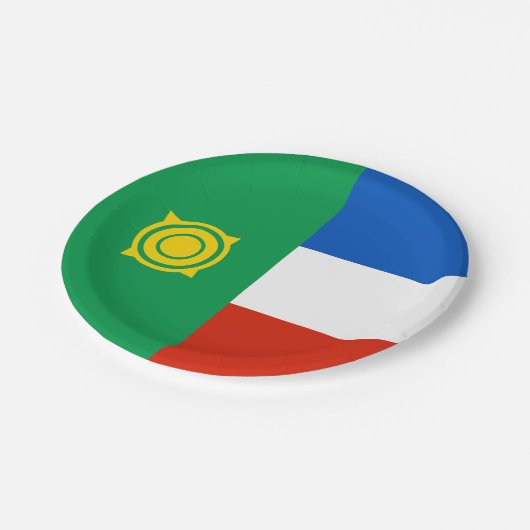 Khakassia Flag Pappteller (Schrägansicht)