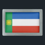 Khakassia Flag Rechteckige Gürtelschnalle<br><div class="desc">Patriotische Flagge von Chakassia.</div>