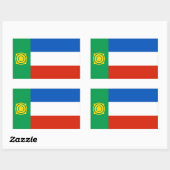 Khakassia Flag Rechteckiger Aufkleber (Blatt)