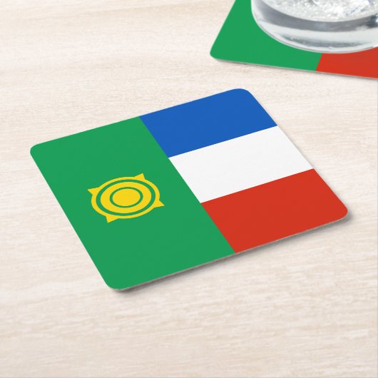 Khakassia Flag Rechteckiger Pappuntersetzer (angewinkelt)