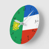Khakassia Flag Runde Wanduhr (Winkel)