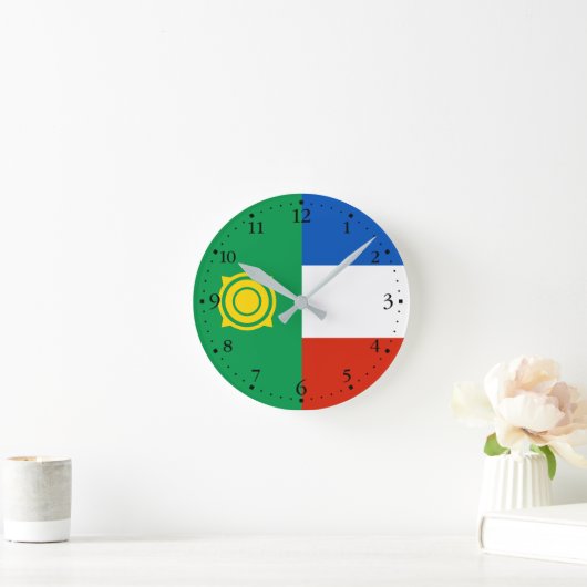 Khakassia Flag Runde Wanduhr (Zuhause)