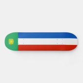 Khakassia Flag Skateboard (Horizontal)