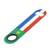 Khakassia Flag Speed Flaschenöffner (Vorderseite Schrägansicht)
