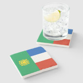 Khakassia Flag Steinuntersetzer (Seitenansicht)